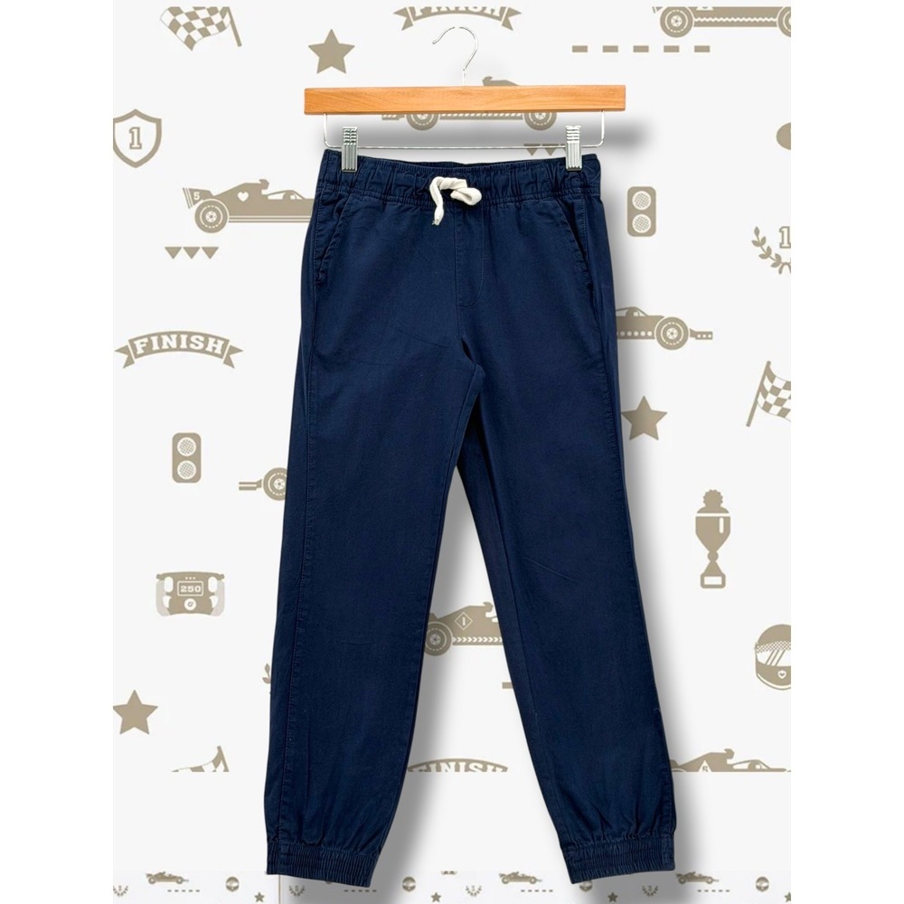 The Childrens Place Chino Twill Drawstring Jogger Pants Navy Blue Size 7